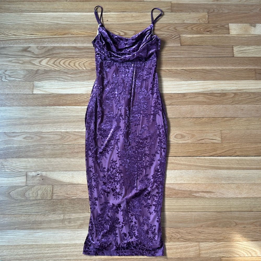 Floral Mesh Midi Dress